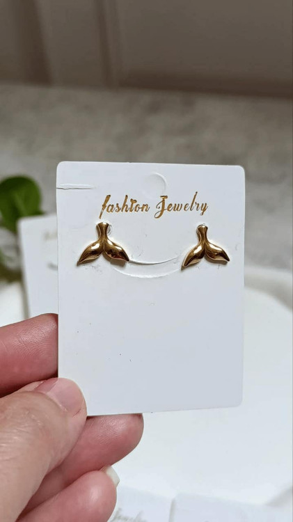 گوشواره دم وال زنانه طلای ۱۸ عیار با وزن ۱.۴۶۰ گرم