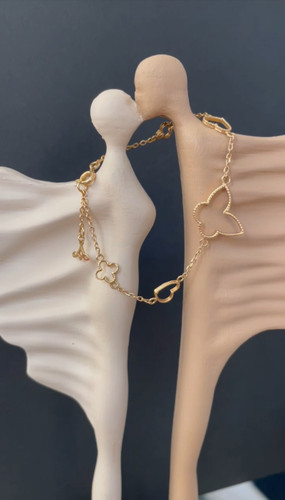 دستبند پروانه زنانه طلای ۱۸ عیار با وزن ۳.۵۰۰ گرم – طراحی ظریف و دخترانه