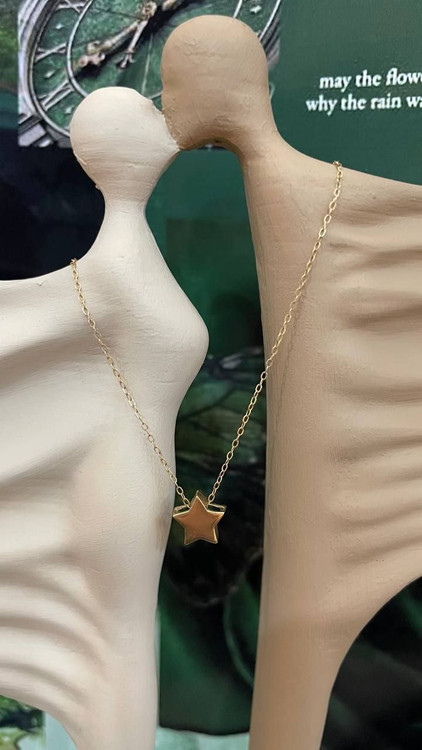 پلاک طلا طرح ستاره متصل – طلای 18 عیار – وزن ۰.۹۵۰ سوت